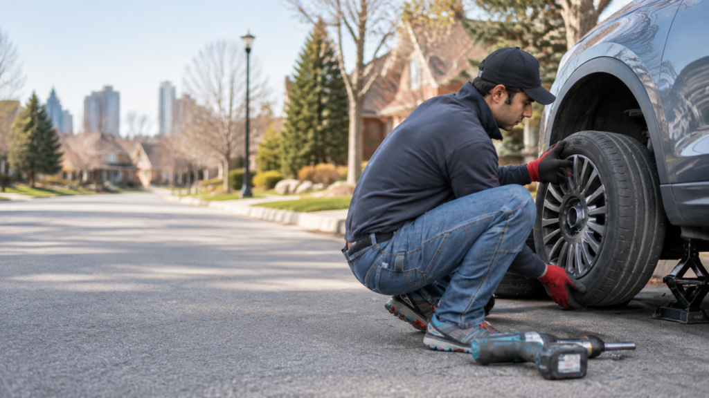 Flat Tire in the GTA in Mississauga